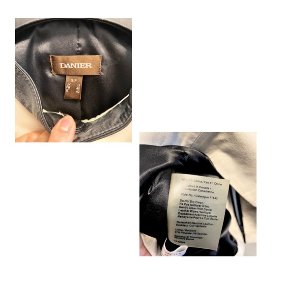 Danier Two-Tone Leather Jacket - Picture 3 of 9